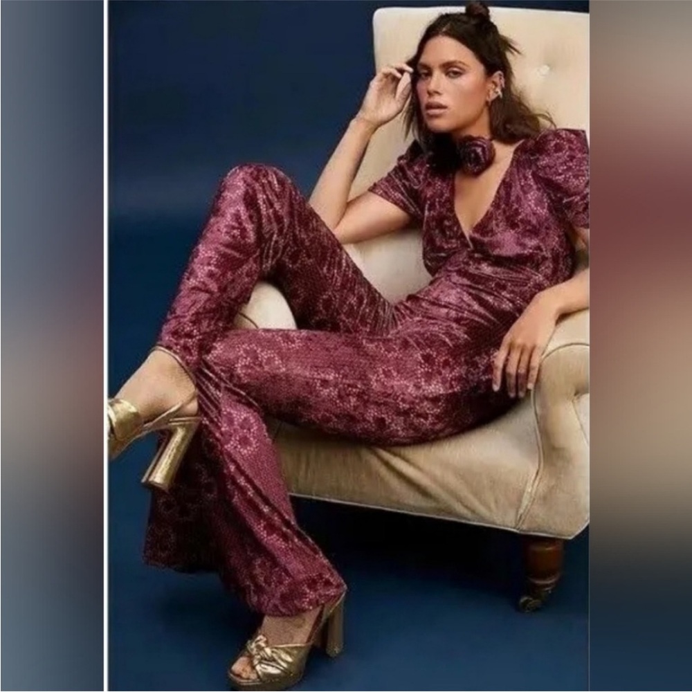 Free People Rosaline Jumpsuit Blackberry Sz Large NWOT
